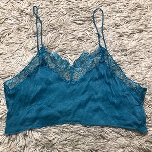 Free People Lace Trimmed Crop